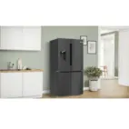 Bosch French Door kyl/frys KFI96AXEA med NoFrost och vattentank, svart rostfri