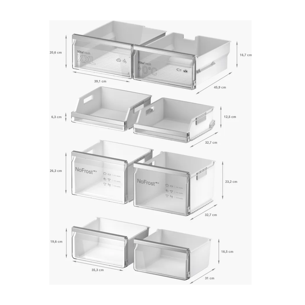Bosch French Door kyl/frys KFI96AXEA med NoFrost och vattentank, svart rostfri