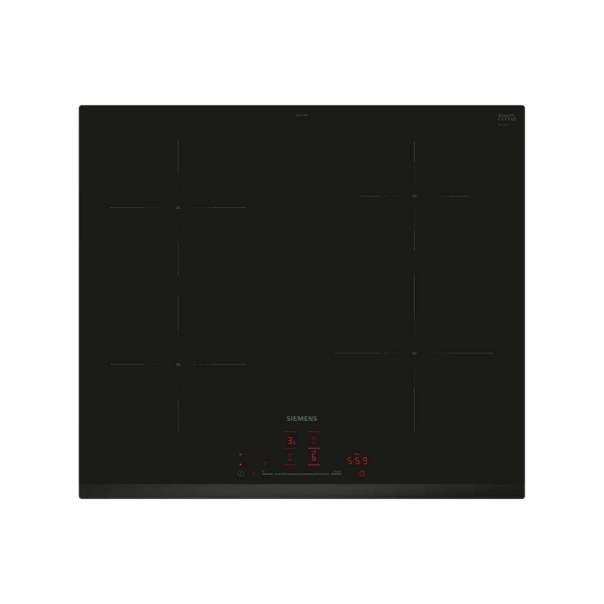 Siemens induktionshäll EH631HEB1E 60 cm iQ100, modern design & snabb uppvärmning