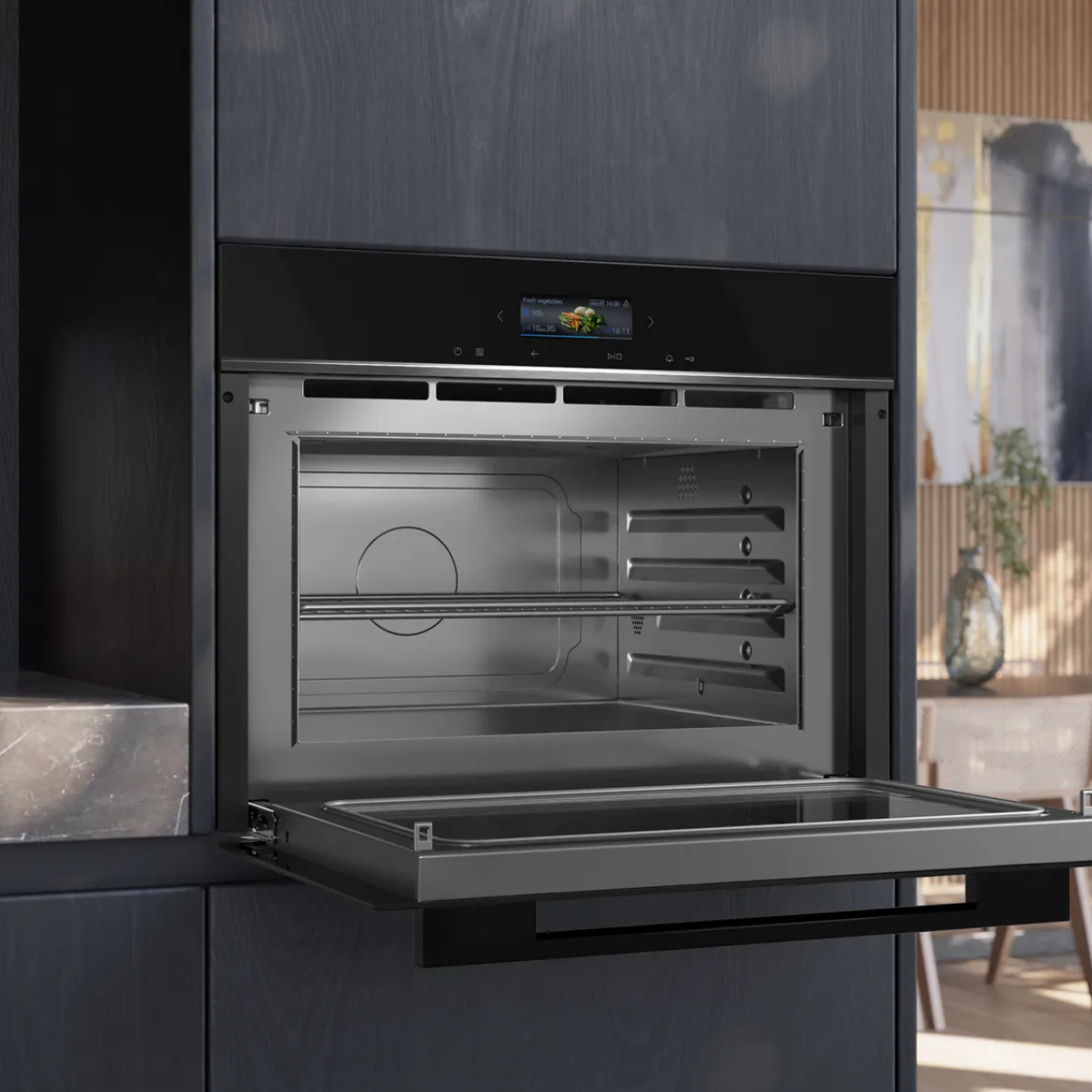 Siemens iQ700 CE732GXB1 60 cm Inbyggnadsmikrovågsugn med Grill, TFT-Touchdispl