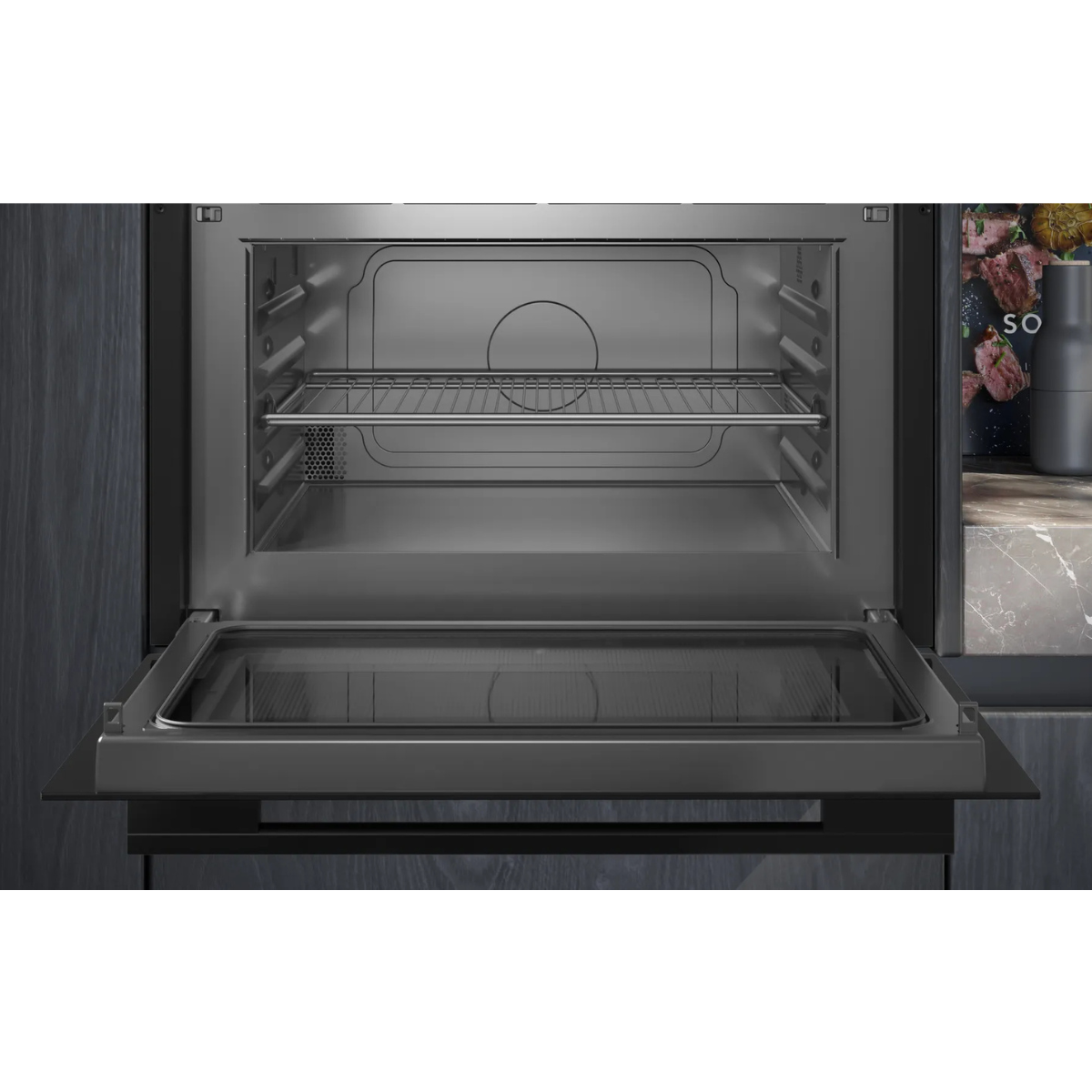 Siemens iQ700 CE732GXB1 60 cm Inbyggnadsmikrovågsugn med Grill, TFT-Touchdispl