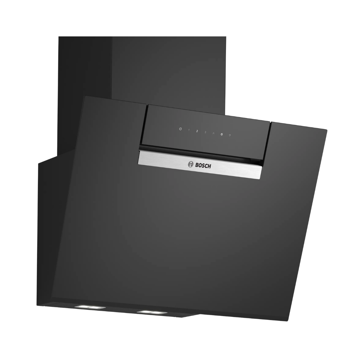 Bosch köksfläkt DWK67FN60 60 cm Serie 4, väggmonterad med lutande svart glaspane