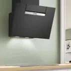 Bosch köksfläkt DWK67FN60 60 cm Serie 4, väggmonterad med lutande svart glaspane