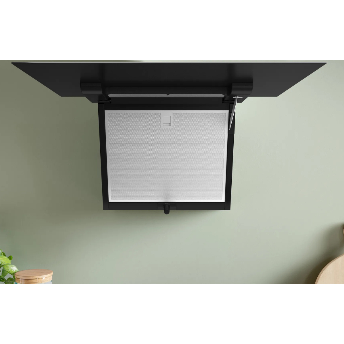 Bosch köksfläkt DWK67FN60 60 cm Serie 4, väggmonterad med lutande svart glaspane