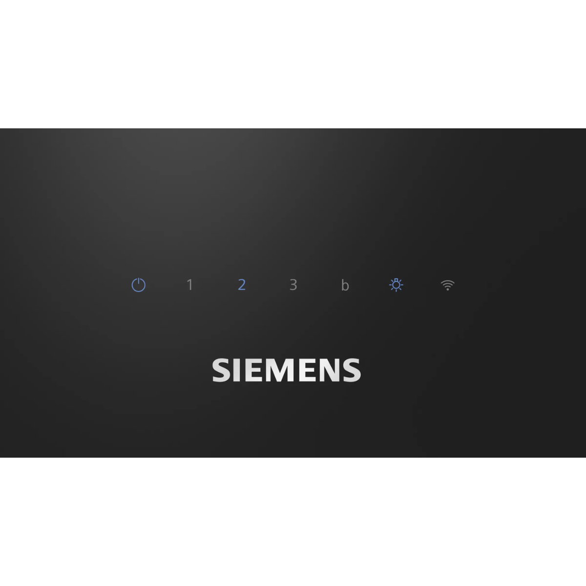 Siemens köksfläkt LC67KFN60 60 cm iQ300, väggmonterad med lutande svart glaspane