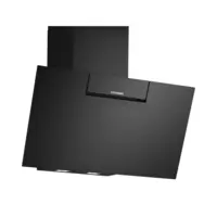 Siemens köksfläkt LC87KFN60 80 cm iQ300, väggmonterad med lutande svart glaspane