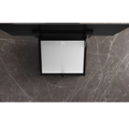 Siemens köksfläkt LC87KFN60 80 cm iQ300, väggmonterad med lutande svart glaspane