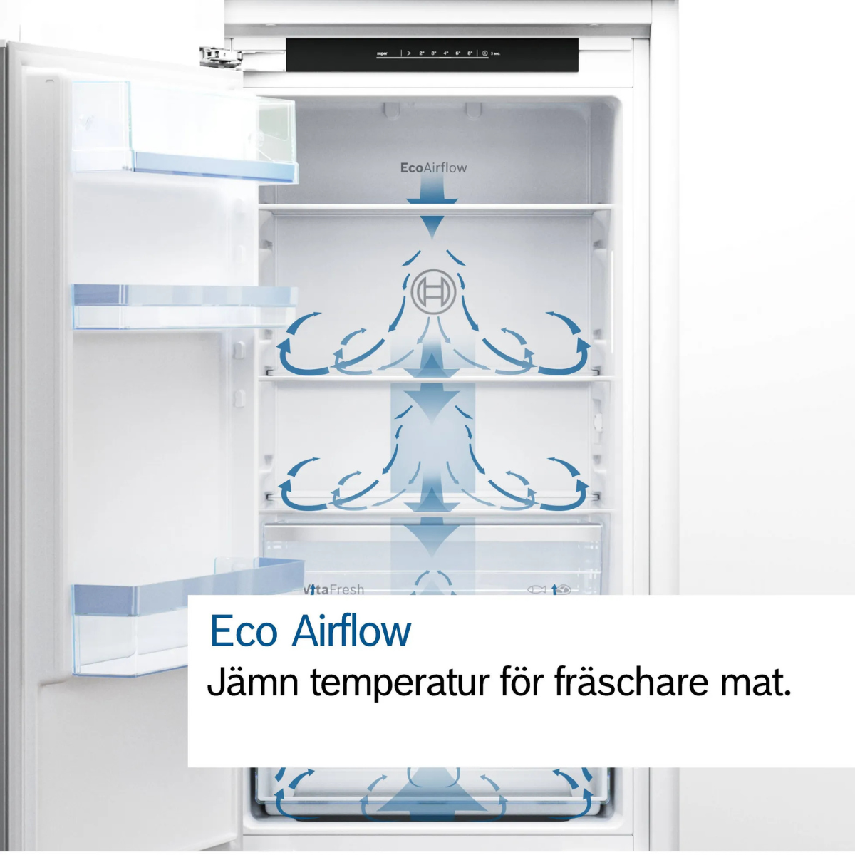 Bosch integrerad kyl-frys KIN86NSE0 Serie 4, 177 cm, NoFrost & VitaFresh