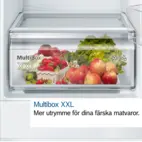 Bosch integrerad kyl-frys KIN86NSE0 Serie 4, 177 cm, NoFrost & VitaFresh