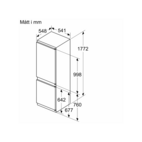 Bosch integrerad kyl-frys KIN86NSE0 Serie 4, 177 cm, NoFrost & VitaFresh