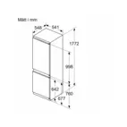 Bosch integrerad kyl-frys KIN86NSE0 Serie 4, 177 cm, NoFrost & VitaFresh