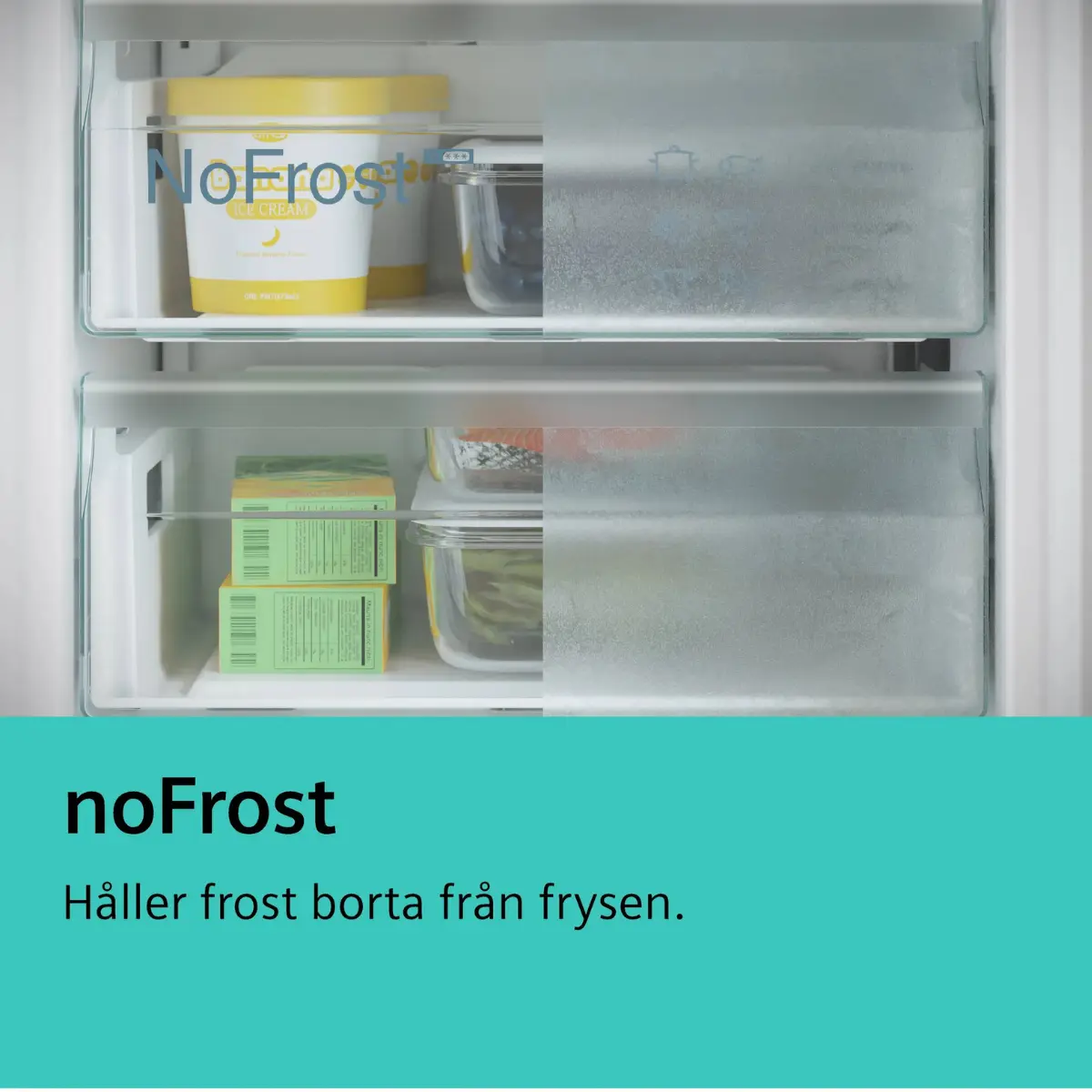 Siemens integrerat frysskåp GI81NVEE0 iQ300, 177 cm, NoFrost & BigBox