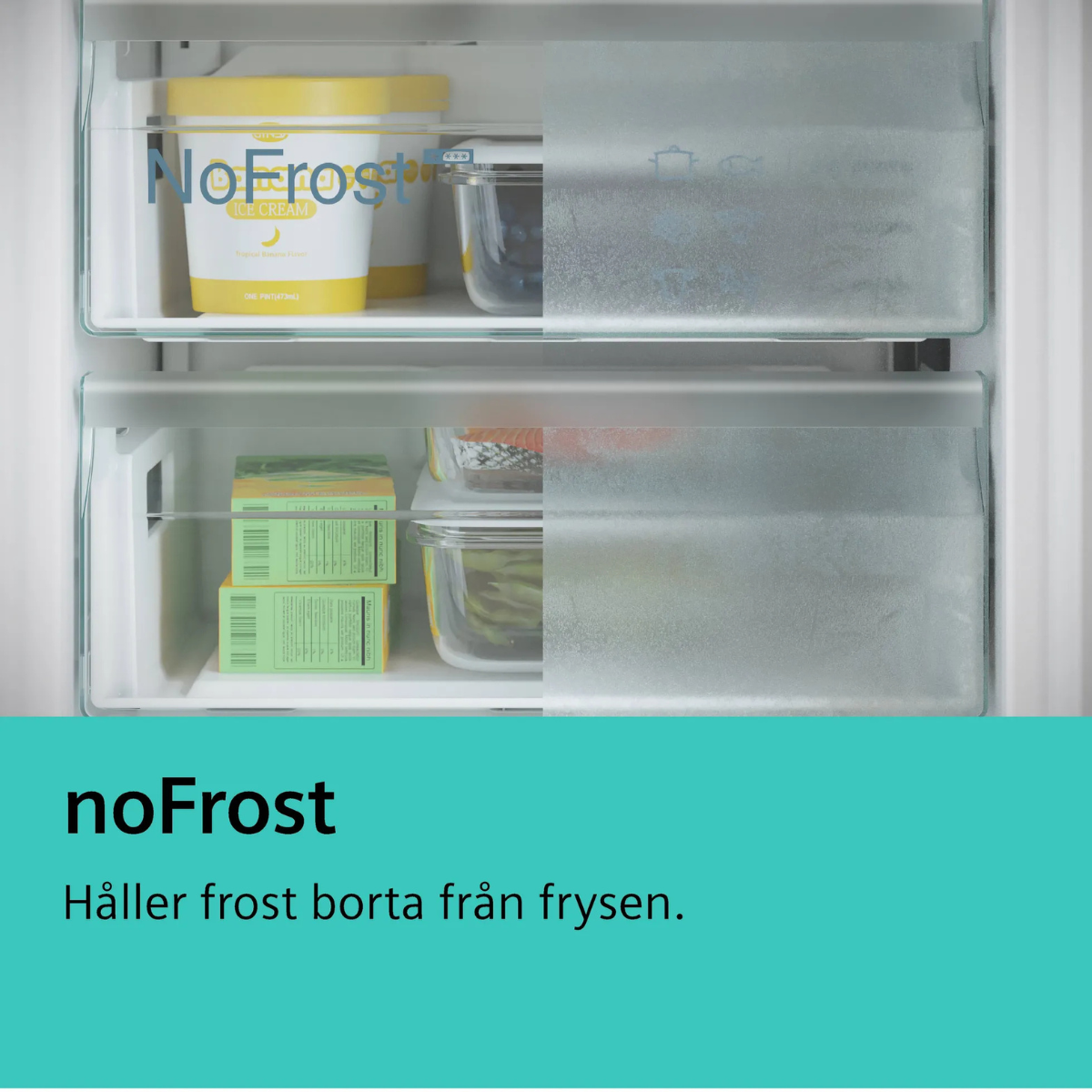 Siemens integrerat frysskåp GI81NVEE0 iQ300, 177 cm, NoFrost & BigBox