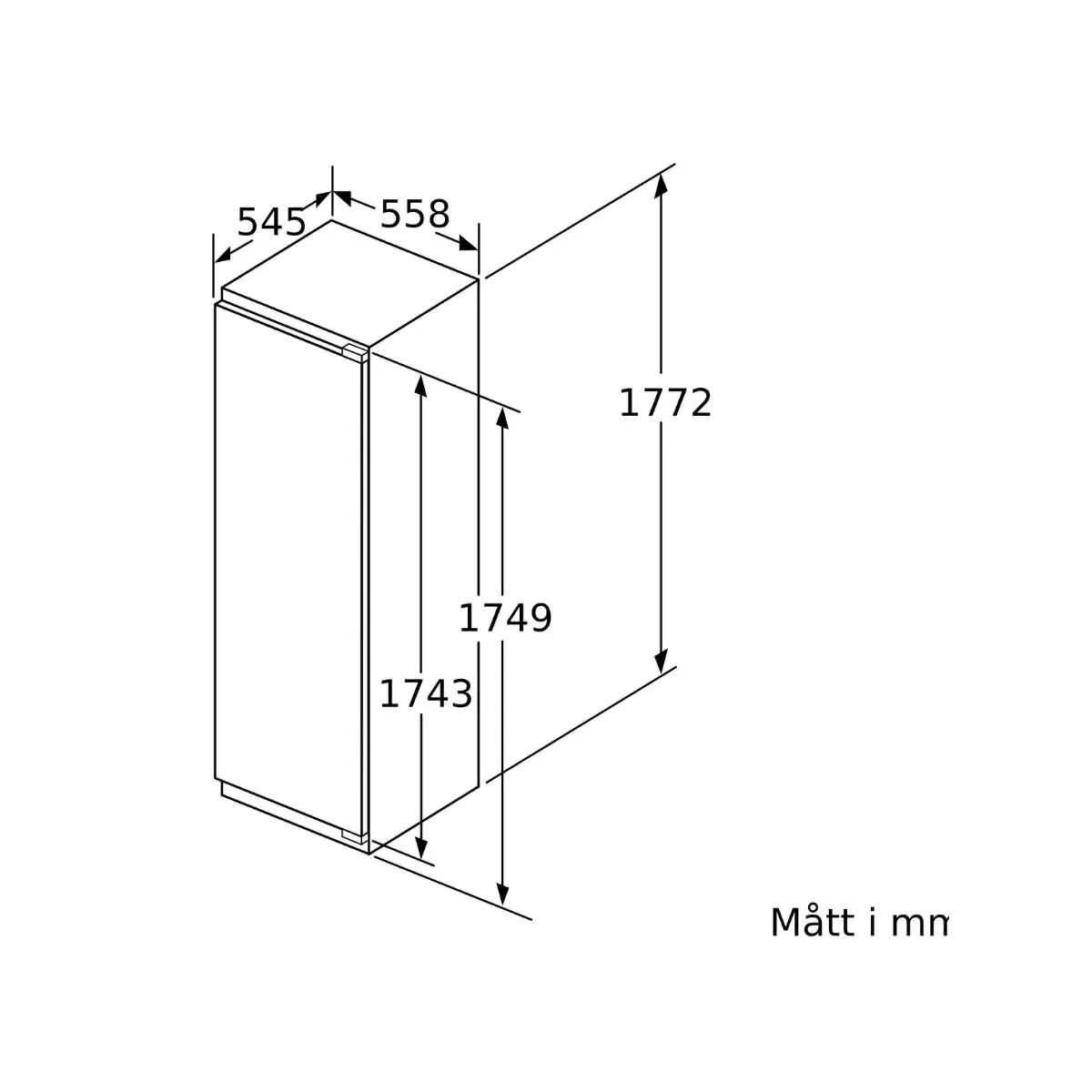 Siemens integrerat frysskåp GI81NVEE0 iQ300, 177 cm, NoFrost & BigBox