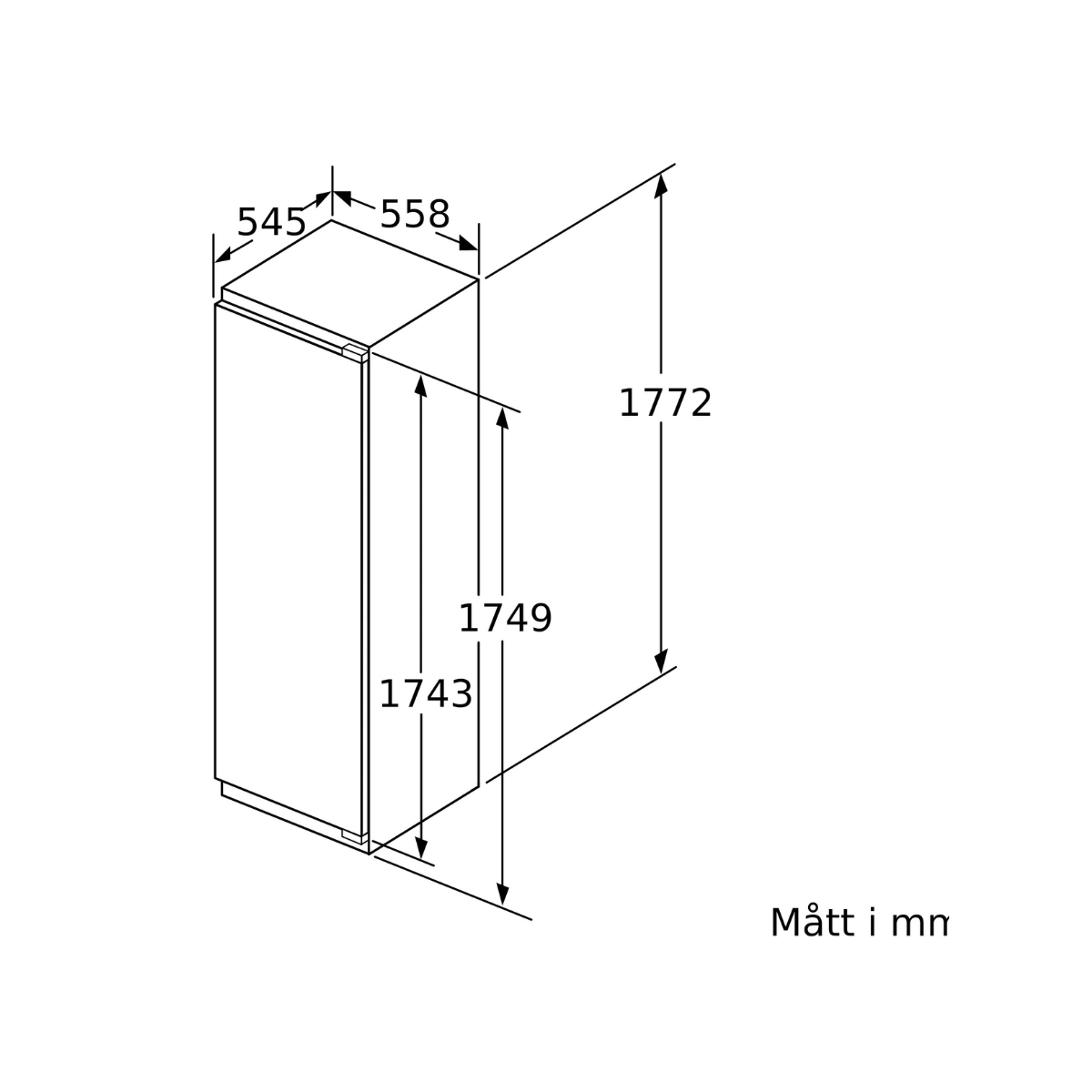 Siemens integrerat frysskåp GI81NVEE0 iQ300, 177 cm, NoFrost & BigBox