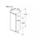 Bosch integrerat kylskåp KIR81VFE0 Serie 4, 177 cm, VitaFresh & SoftClose