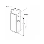 Bosch integrerat kylskåp KIR81VFE0 Serie 4, 177 cm, VitaFresh & SoftClose