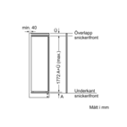 Bosch integrerat kylskåp KIR81VFE0 Serie 4, 177 cm, VitaFresh & SoftClose