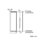 Bosch integrerat kylskåp KIR81VFE0 Serie 4, 177 cm, VitaFresh & SoftClose