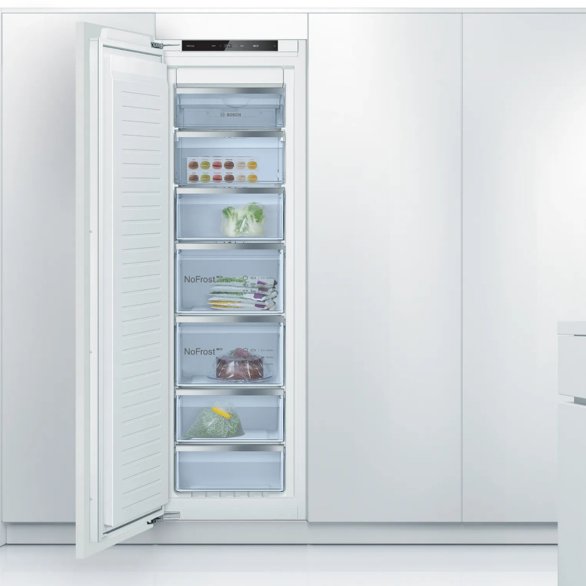 Bosch integrerat frysskåp GIN81VEE0 Serie 4, 177 cm, NoFrost & BigBox