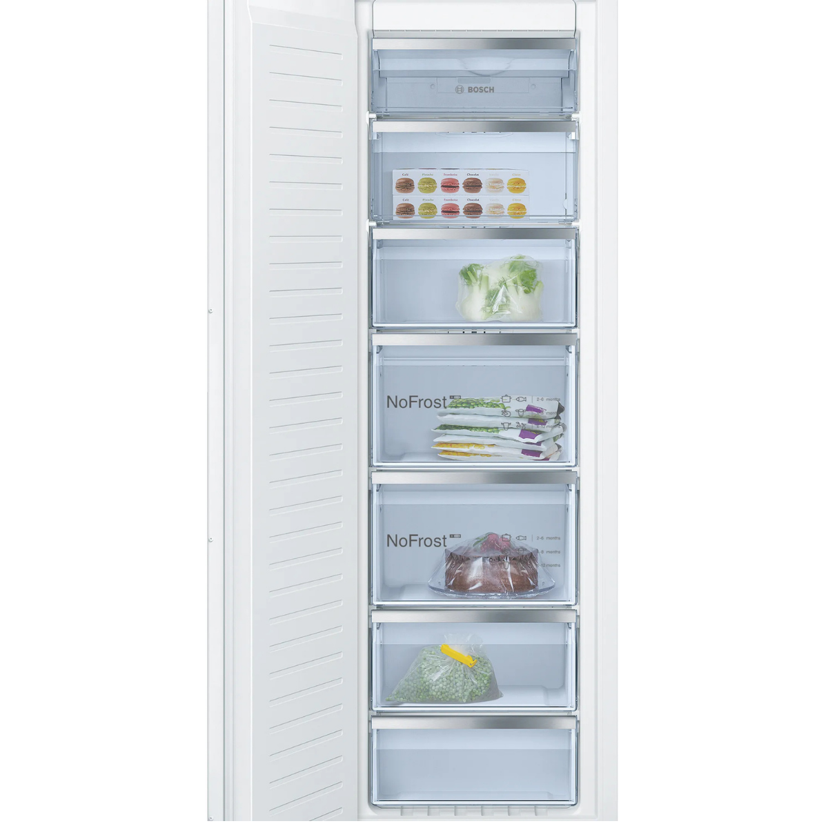 Bosch integrerat frysskåp GIN81VEE0 Serie 4, 177 cm, NoFrost & BigBox