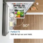 Bosch kyl-frys KGN367ICT Serie 4, 186 cm, rostfri design med VitaFresh & NoFrost