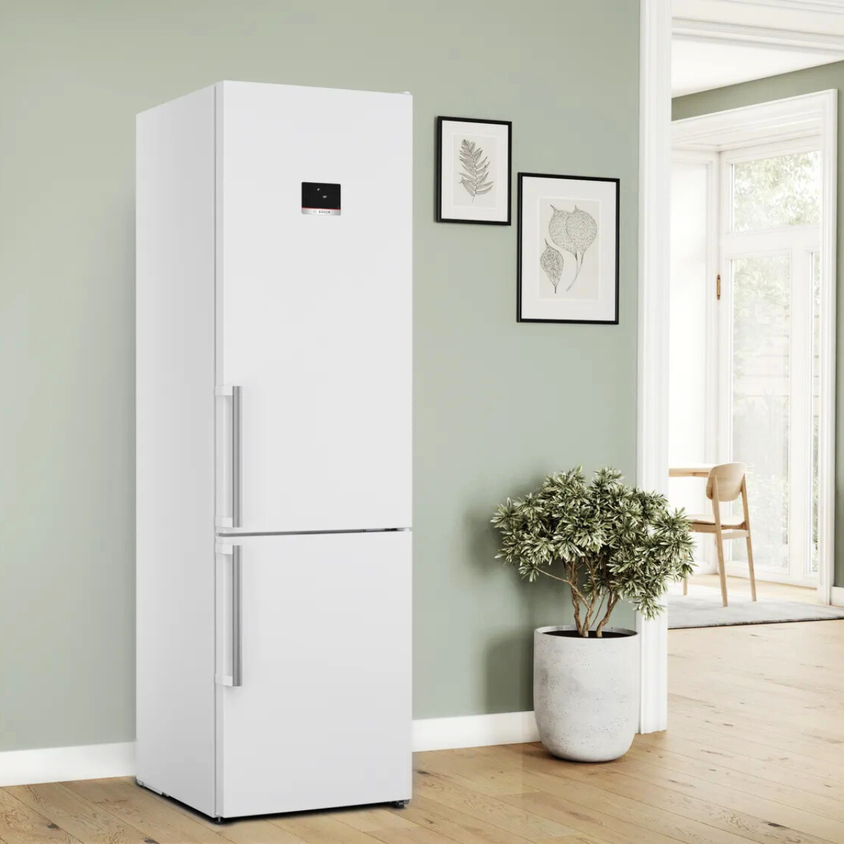 Bosch kyl-frys KGN397WCT Serie 4, 203 cm, vit modell med VitaFresh & NoFrost