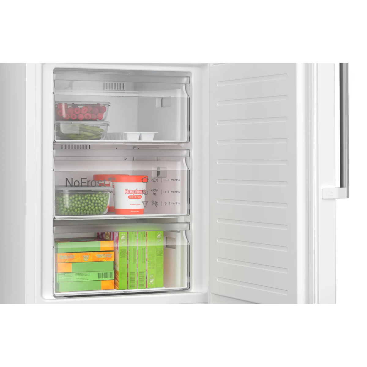 Bosch kyl-frys KGN397WCT Serie 4, 203 cm, vit modell med VitaFresh & NoFrost