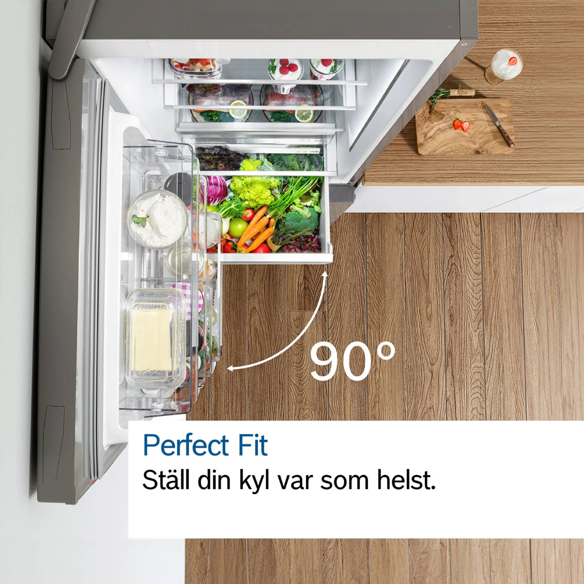 Bosch kyl-frys KGN397WCT Serie 4, 203 cm, vit modell med VitaFresh & NoFrost