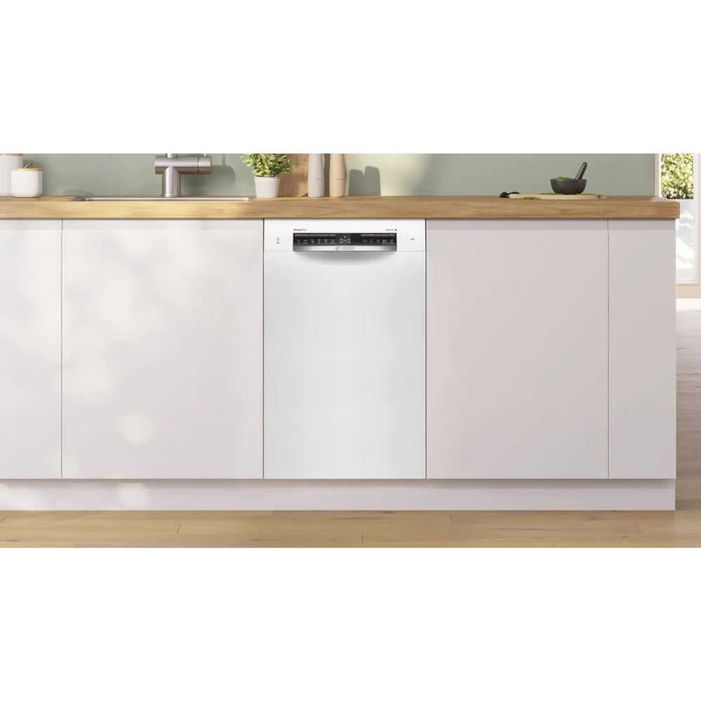 Bosch smal diskmaskin SPU4HMW01S Serie 4, med Extra Dry & WiFi-stöd