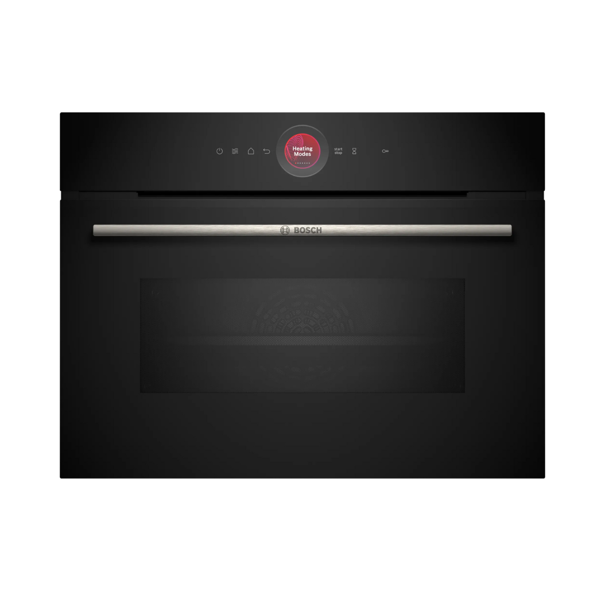 Bosch kompakt inbyggnadsugn CMG7241B1 Serie 8, med mikrofunktion, svart glas