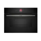 Bosch kompakt inbyggnadsugn CMG7241B1 Serie 8, med mikrofunktion, svart glas