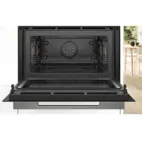 Bosch kompakt inbyggnadsugn CMG7241B1 Serie 8, med mikrofunktion, svart glas