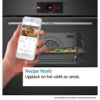 Bosch kompakt inbyggnadsugn CMG7241B1 Serie 8, med mikrofunktion, svart glas