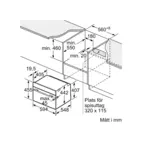 Bosch kompakt inbyggnadsugn CMG7241B1 Serie 8, med mikrofunktion, svart glas