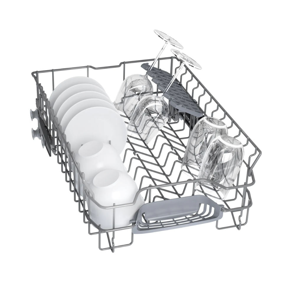 Bosch smal diskmaskin SPU4HMS10E Serie 4, helintegrerad med toppkorg & energisnå
