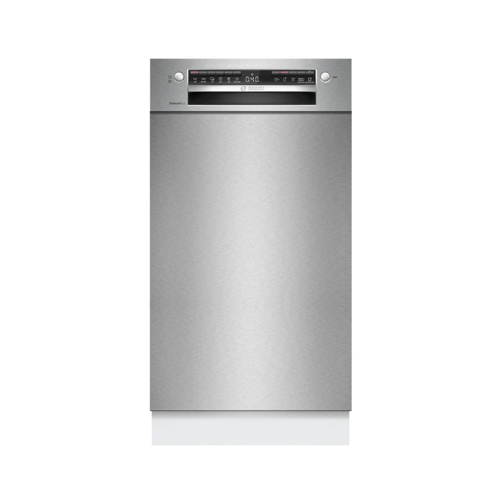 Bosch smal diskmaskin SPU4HMS10E Serie 4, helintegrerad med toppkorg & energisnå