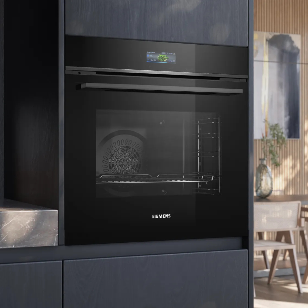 Siemens inbyggnadsugn HB772A1B1 iQ700, med pyrolys, softClose & Home Connect