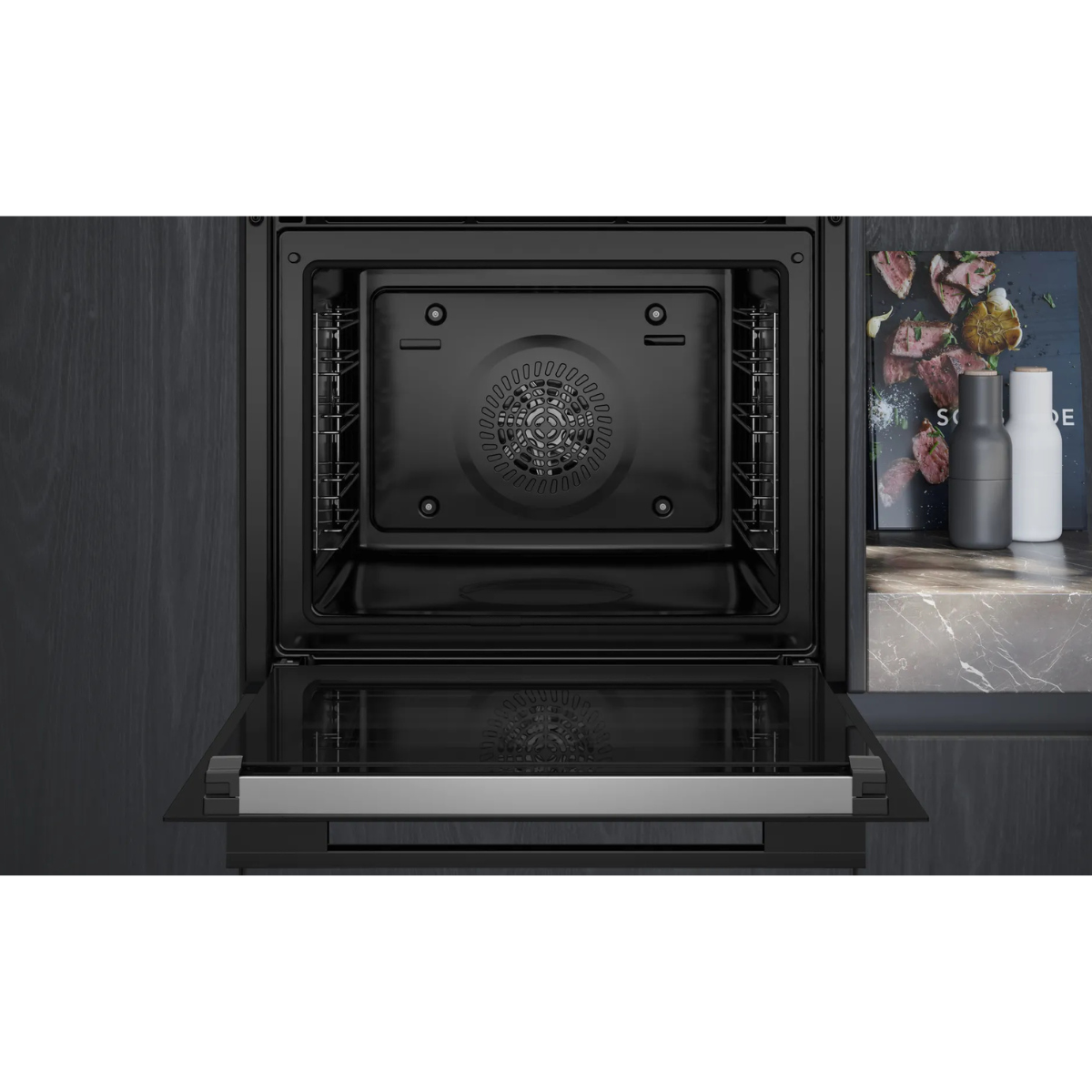 Siemens inbyggnadsugn HB772A1B1 iQ700, med pyrolys, softClose & Home Connect