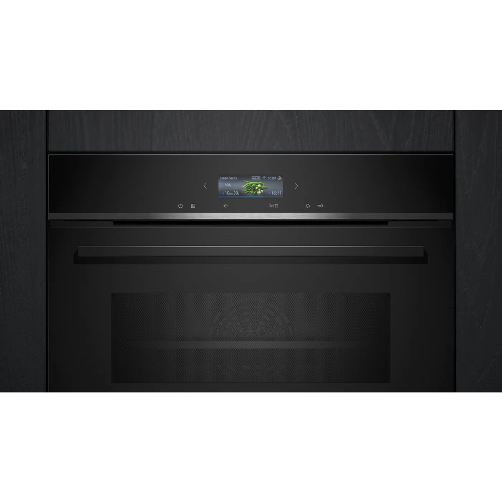 Siemens kompakt inbyggnadsugn CM724G1B1 iQ700, med mikrofunktion, svart design