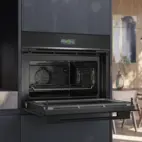 Siemens kompakt inbyggnadsugn CM724G1B1 iQ700, med mikrofunktion, svart design
