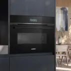 Siemens kompakt inbyggnadsugn CM724G1B1 iQ700, med mikrofunktion, svart design