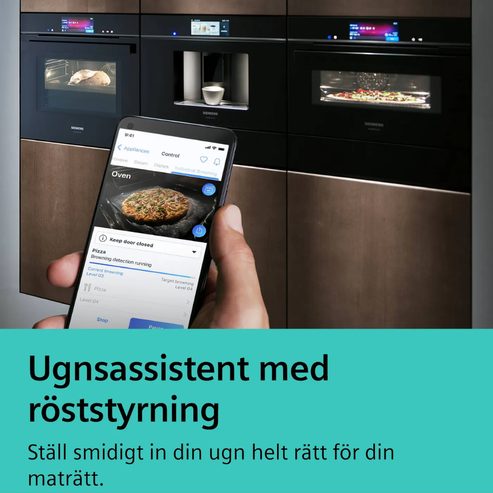 Siemens kompakt inbyggnadsugn CM724G1B1 iQ700, med mikrofunktion, svart design