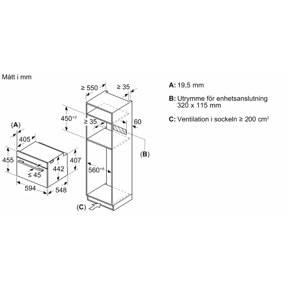 Siemens kompakt inbyggnadsugn CM724G1B1 iQ700, med mikrofunktion, svart design