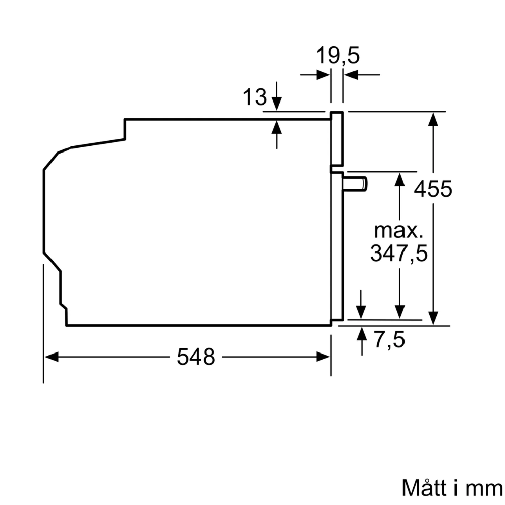 Siemens kompakt inbyggnadsugn CM724G1B1 iQ700, med mikrofunktion, svart design
