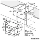 Siemens kompakt inbyggnadsugn CM724G1B1 iQ700, med mikrofunktion, svart design