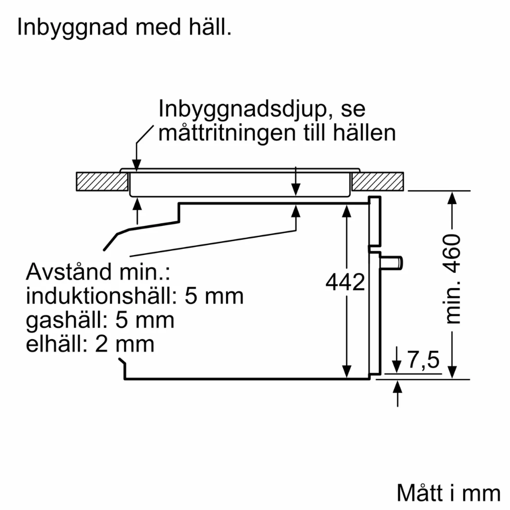 Siemens kompakt inbyggnadsugn CM724G1B1 iQ700, med mikrofunktion, svart design