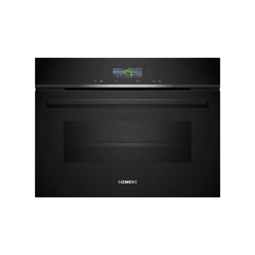 Siemens kompakt inbyggnadsugn CM724G1B1 iQ700, med mikrofunktion, svart design