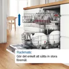 Bosch diskmaskin SMU4HMW01S Serie 4, halvintegrerad med WiFi & toppkorg, tyst dr