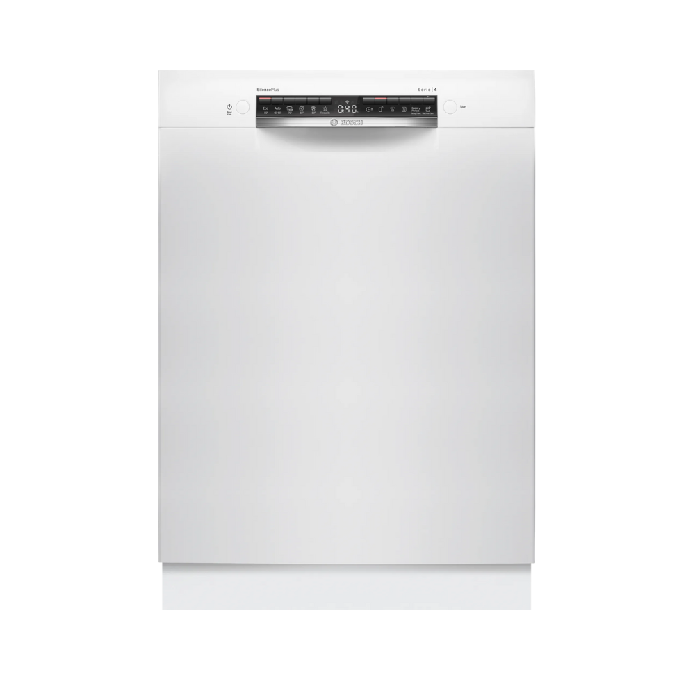 Bosch diskmaskin SMU4HMW01S Serie 4, halvintegrerad med WiFi & toppkorg, tyst dr